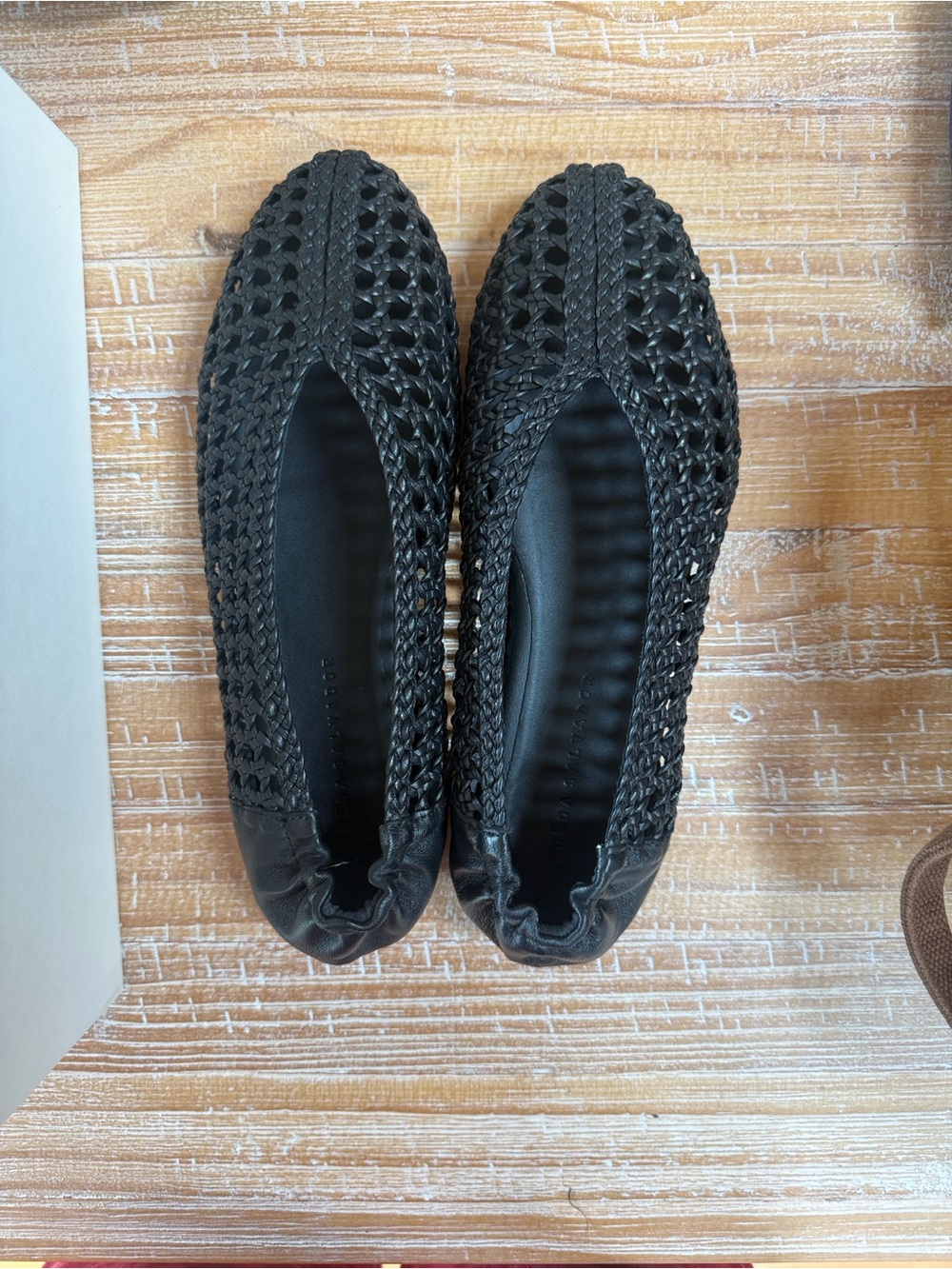 Freda Salvador Black Woven Ballet Flats